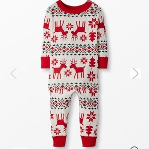 Hanna Andersson Organic Cotton Christmas PJs Pajamas 2 Piece Size 10 12 UNISEX